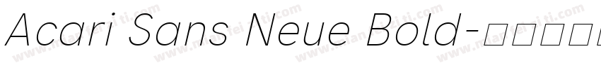 Acari Sans Neue Bold字体转换